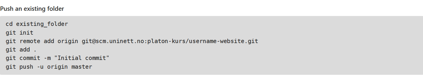 GitLab instructions to push an existing folder